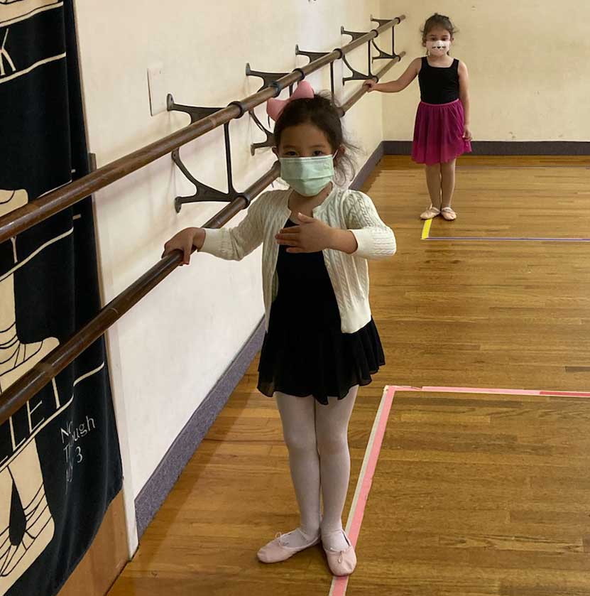 Preschool dancer having fun