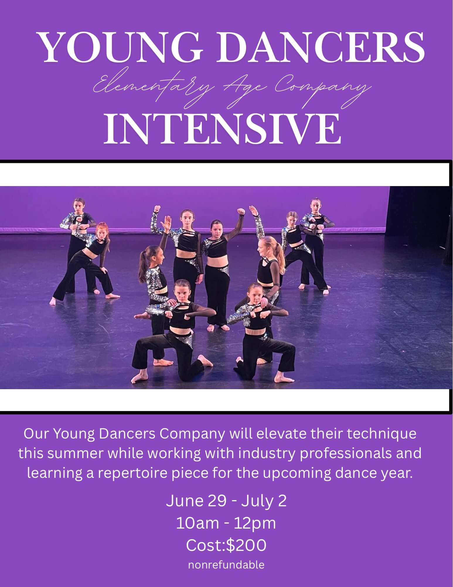 Young Dancers Summer Program Flyer 2026